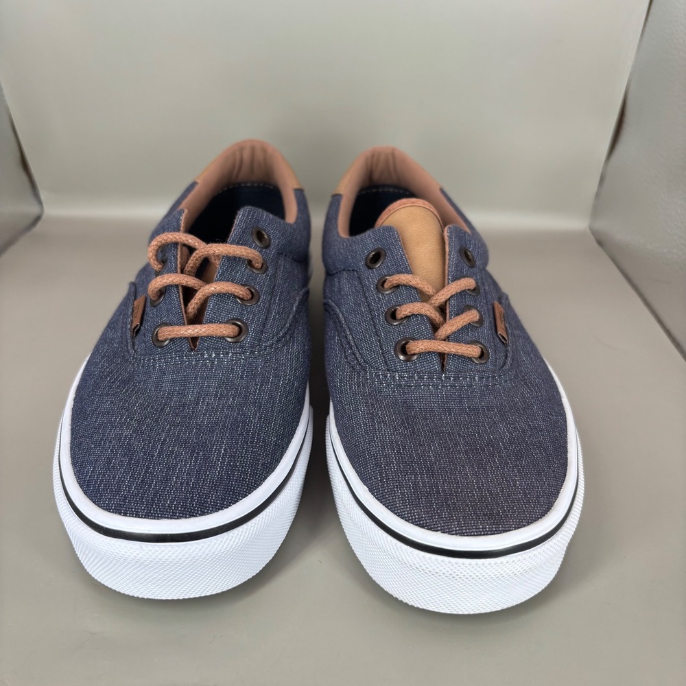 Vans Era 59 Denim C&L Blue Tan Low Top Skate Shoes Mens 6 Womens 7.5 - Picture 2 of 7